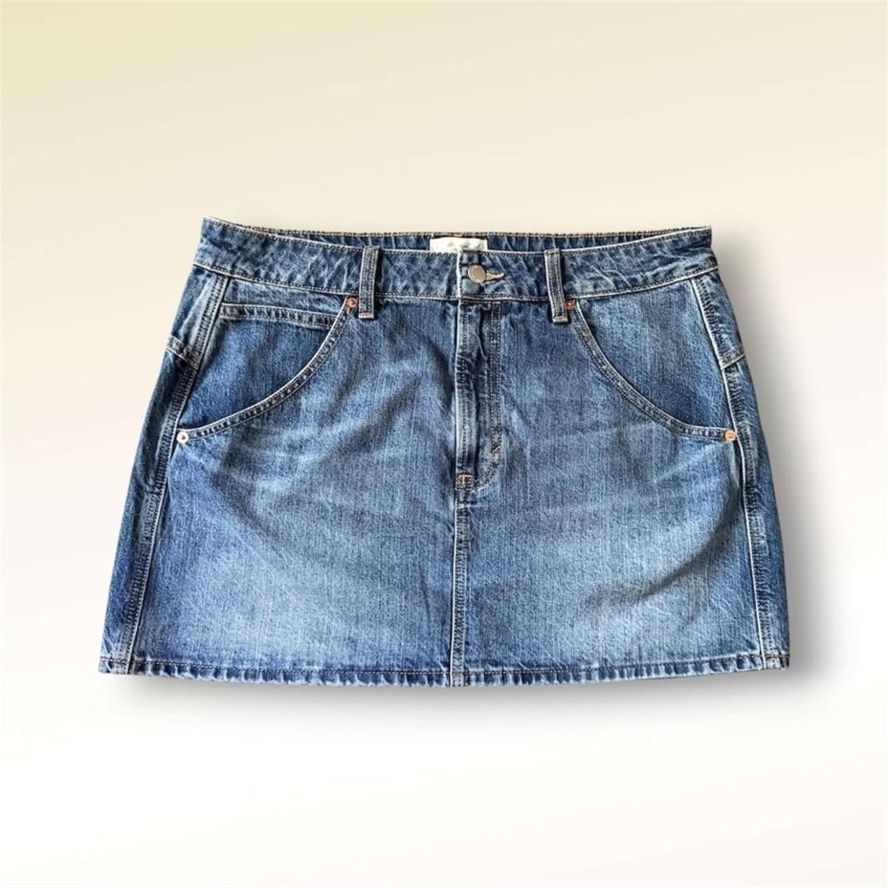 Universal Thread Medium Wash‎ Denim Micro Mini Skirt 5-Pocket Size 12